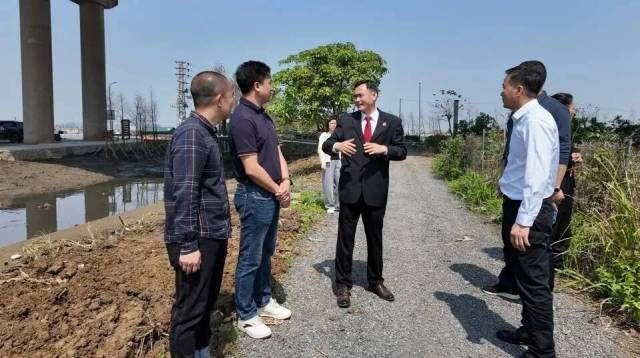 法官現場調查植樹和清淤情況 法官現場調查植樹和清淤情況